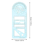 Multifunctional Geometric Drawing Ruler Set for Students Teachers Mathematics Drafting School Office Use Plastic Measuring