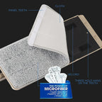 Replace Mop Head Microfiber Replacement Head Floor Cleaning Cloth Pads Flat Squeeze Hand Free Wringing Tools for Home, Kitchen