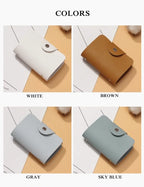 Business Card Holder Anti-theft ID Credit Card Holder Fashion Women's 24 Cards Slim PU Leather Pocket Case Coin Purse Wallet