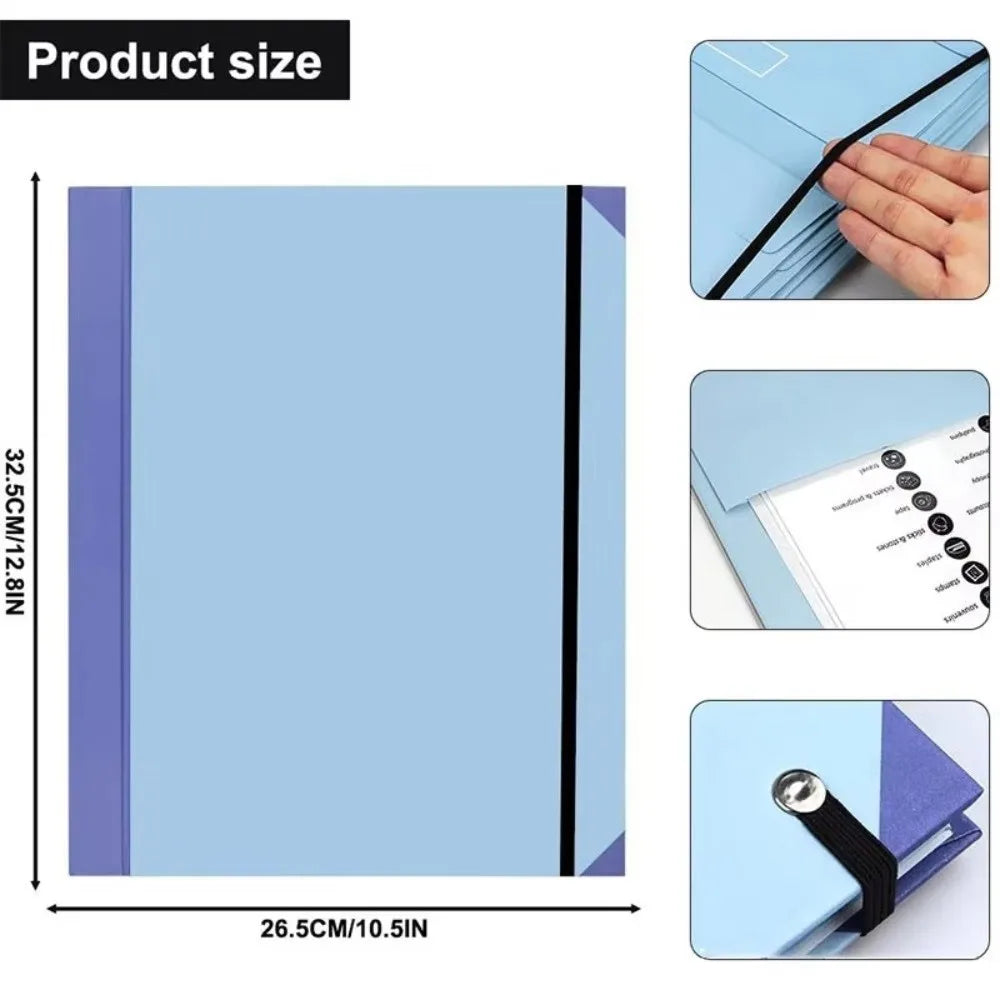 Portable In Case I Go Missing Binder Large Capacity File Storage Tools Manila Pocket Folder Multiple Pockets