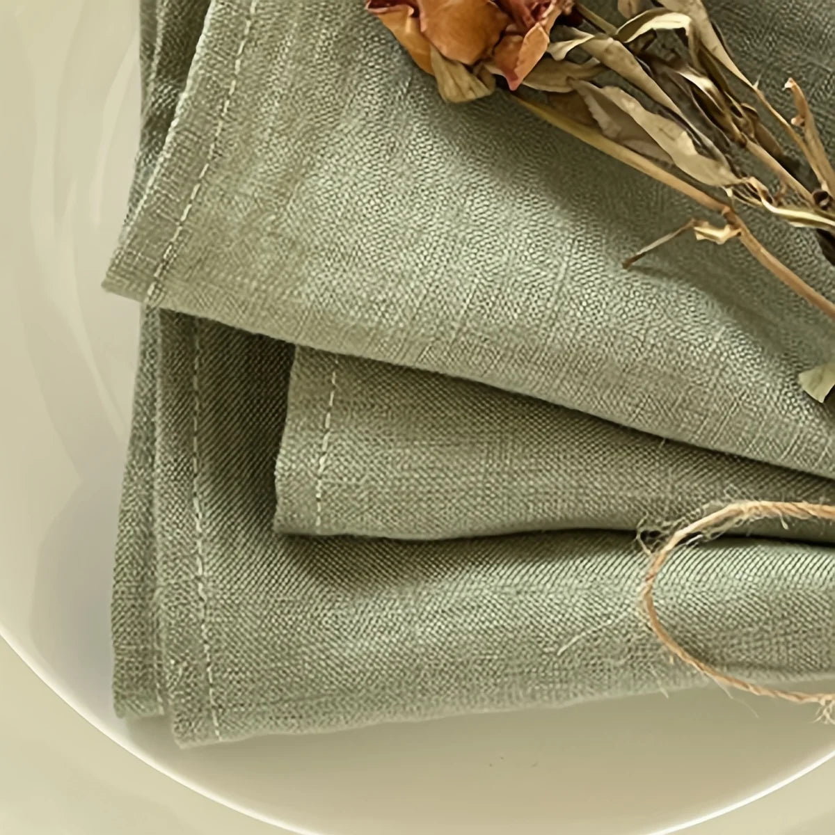 Set Of 6 40x40cm Table Cloth Napkins Durable Polyester Thicken Placemat Reusable for Kitchen Dining  Wedding Decoration