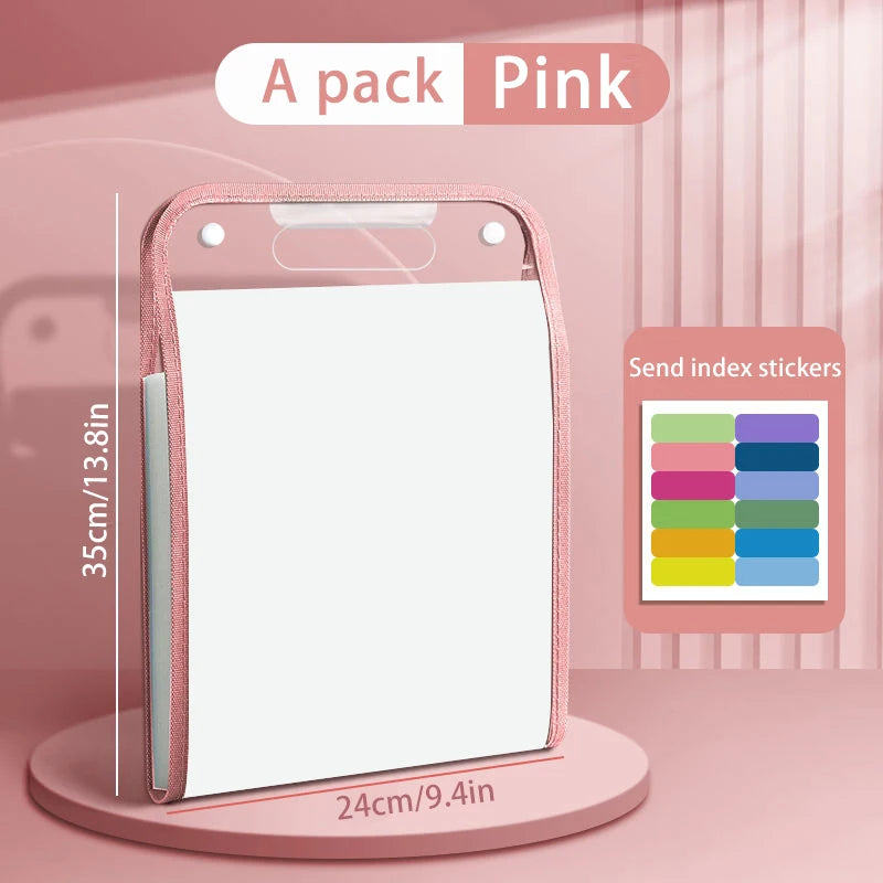 1PC A4 Size Portable Vertical Organizer Bag - 13-Pocket Accordion Folders Plastic Expanding File for Student Test Paper