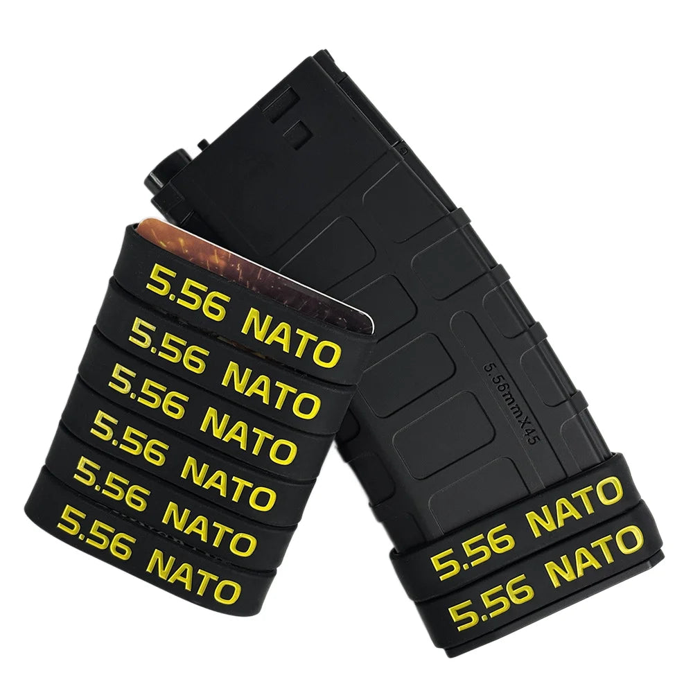 6 Pack Magazine Marking Band for 5.56 Nato Magazine Marking Rubber Band Anti-slip Convenient Identification for Gun Safety