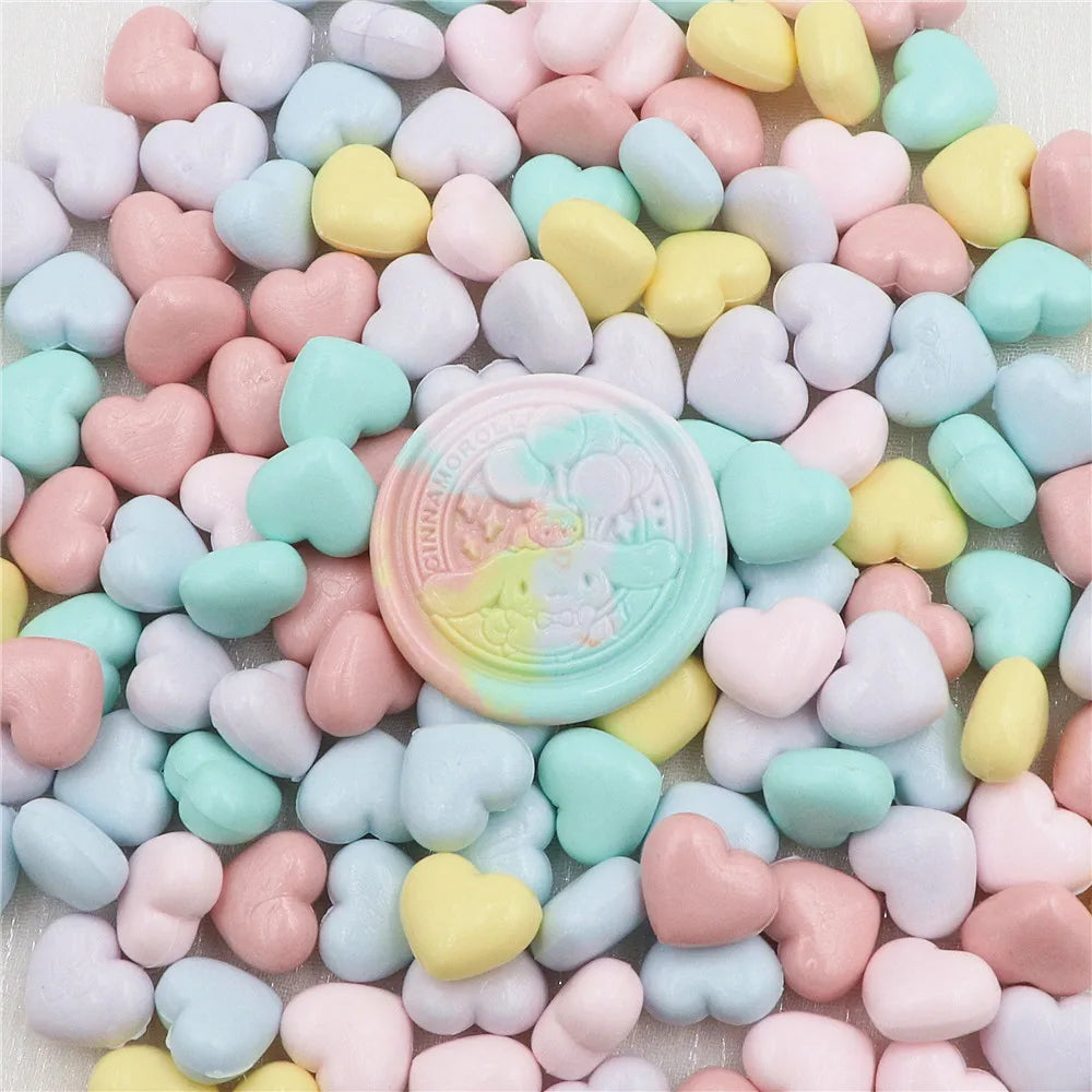 100pcs Heart-Shaped Sealing Wax Beads for Wax Seal Stamp, Great For Embellishment Of Card Envelope, Wedding Invitation