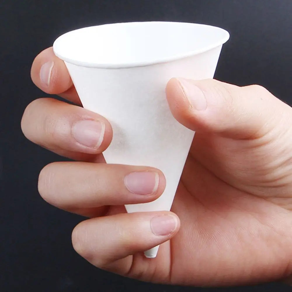 200Pcs 3.7Oz/4.5Oz White Paper Cone Cups Coated 200 Count Snow Cone Cups Heat-resistant Multi-functional Cone Party Tableware
