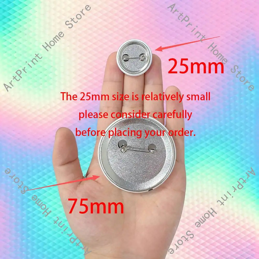 C-Call me by your name Customizable Badge Tinplate Brooch Laser Film Lapel Pin for Decoration Party Small Gifts