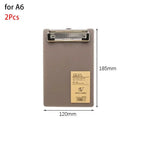2Pcs Document Folder A6/A5/A4 Clipboard Ticket Bill Holder Hanging Cardboard File Folder Board Notepad Board Writing Pad
