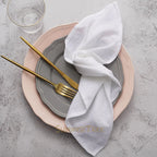 10pcs Napkins 40X40CM Plain Washed Cotton Classic Style Tea Towel Dining Place Mats Home Kitchen Dinner Wedding Settings Decor