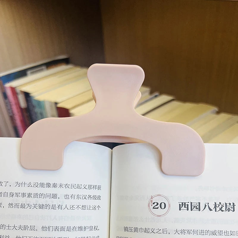 1Pcs Simple Fixed Book Clips Frosted Transparent Page Holder For Reading Tool Memo Clip Desk Accessories Practical Note Holder