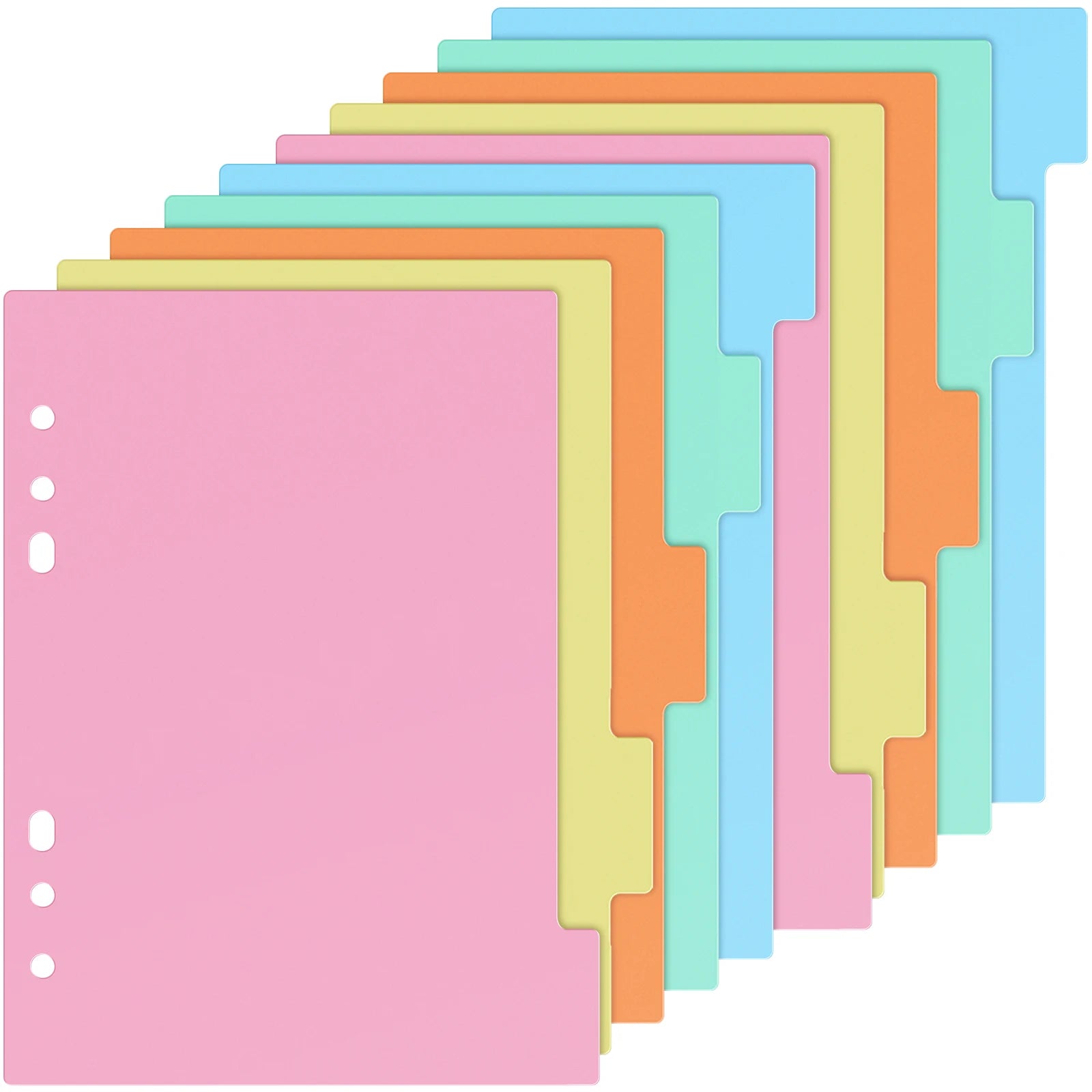 10 Pcs Divider Index Board Card Dividers File Folder Binder with Tabs A5 Cute Subject for Clips for Notebook Stationery Supplies