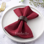 Cloth Napkin 40x40cm Washed Cotton Plain Washed Cotton Soft Rustic Table Napkin for Wedding Christmas Party Daily Family Meals