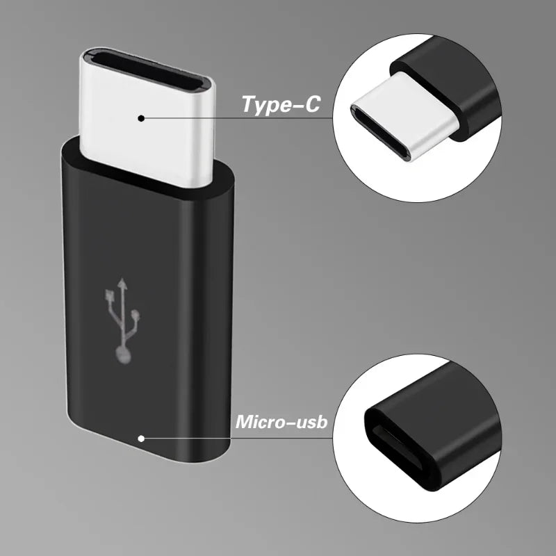 1/3Pcs Micro USB Female To Type C Male Adapter OTG Converter Micro-B To USB-C Connector Charging Cable Adapter Phone Accessories