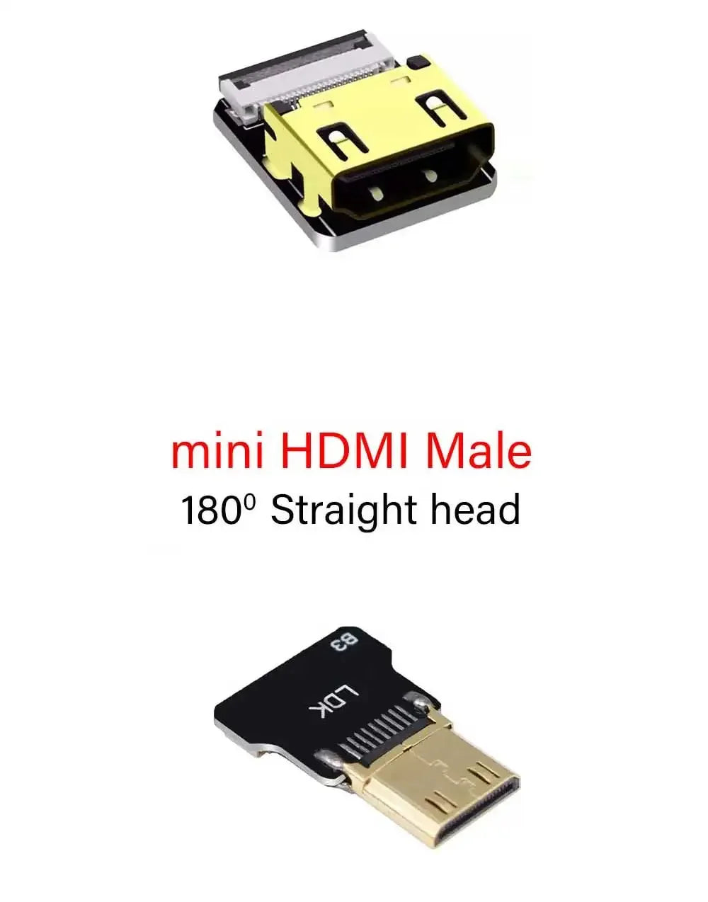 Ribbon FPV HDMI-Compatible Connector Flexible Flat Cable Raspberry Pi 4 Micro HDMI to HDMI/Mini HDMI Female 90 Degree FFC 20pin