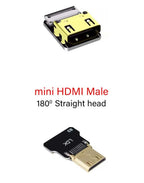 Ribbon FPV HDMI-Compatible Connector Flexible Flat Cable Raspberry Pi 4 Micro HDMI to HDMI/Mini HDMI Female 90 Degree FFC 20pin