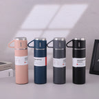 One Cup Three Lid Thermos Cup Set 304 Stainless Steel Handle Lid Gift Cup Men's And Women's Portable Gift Box Set