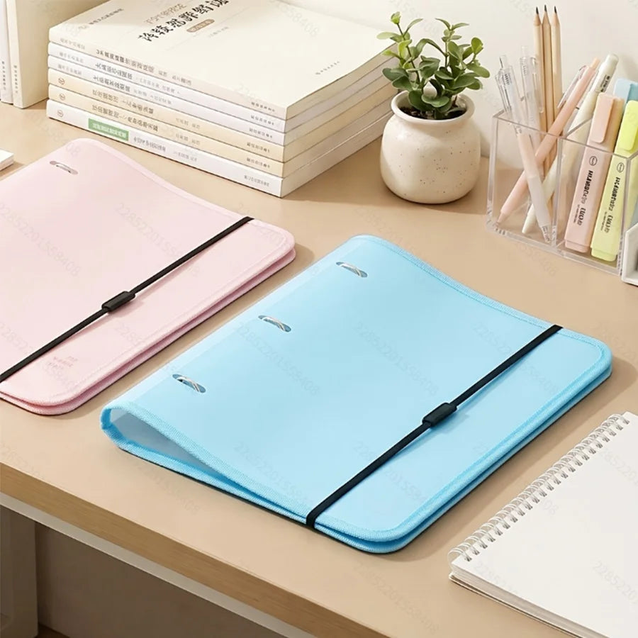 1pc Multi-Function 3 Hole Loose Leaf Folder, Binder Design Storage Book, Large Capacity Document Booklet