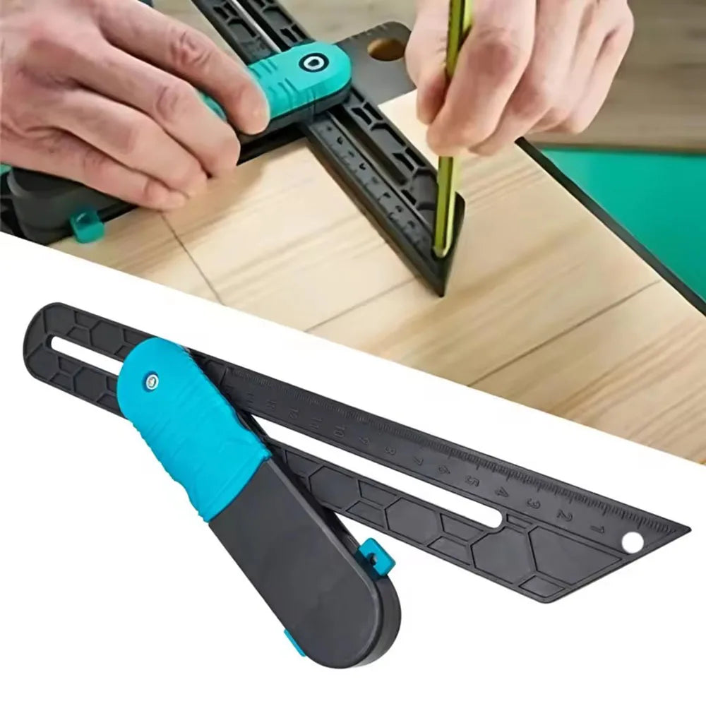 Angle Rulers Tri Square Irregular Sliding T-Bevel Gauge with Lock, Level Measuring Tool Carpentry Marking DIY Project Protractor