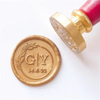 Personalized Wedding Wax Seal Stamp with 2 Initials, Custom Wedding Sealing Wax Stamp Invitation Seal Stamp. Initials Wax Seal