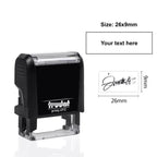 Customizable Self-Inking Rectangular Personalized Name Signature Laser Engraved Rubber Stamp