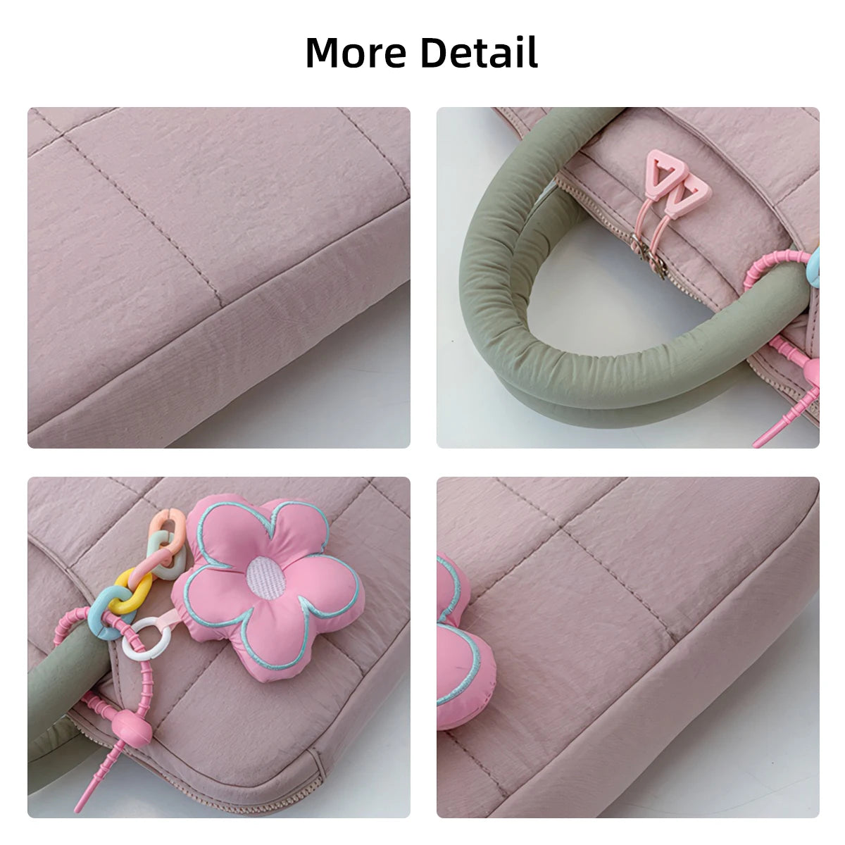 Lightweight Puffy Laptop Sleeve 14/16 Inch Commuter Laptop Briefcase Notebook Sleeve Notebook Case Portable Handbag for Women