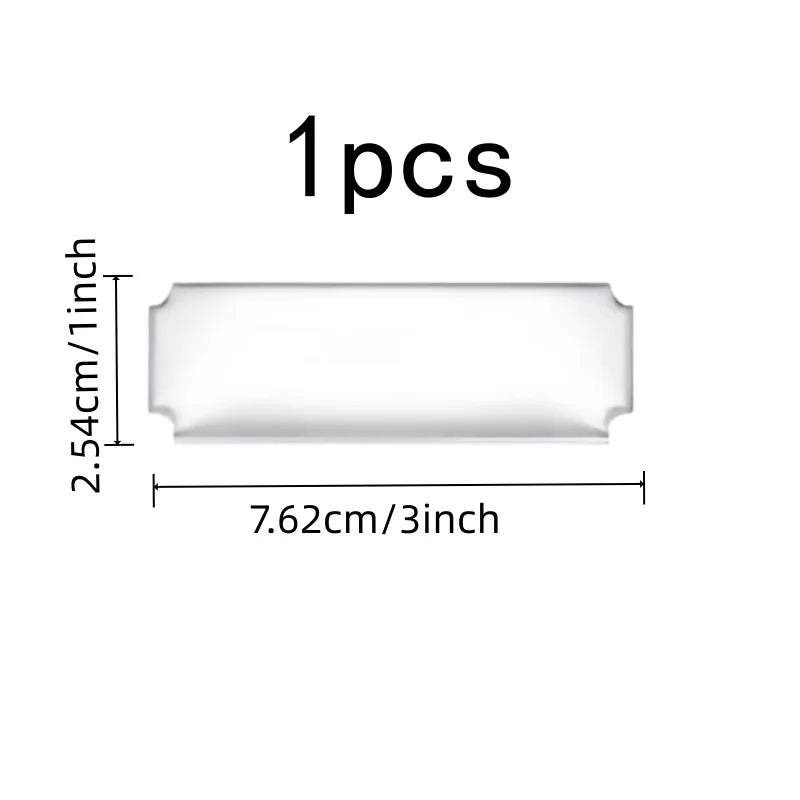 Silver Finish Surface Blank Name Badges, 1 pcs, Office Desk Labeling, Self-Adhesive Backing for School Classroom ID