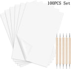 ERIKOLE White A4 Size Copy Carbon Paper Reusable Tracing Transfer Paper for Office School Home Canvas Wood Glass Metal Ceramic