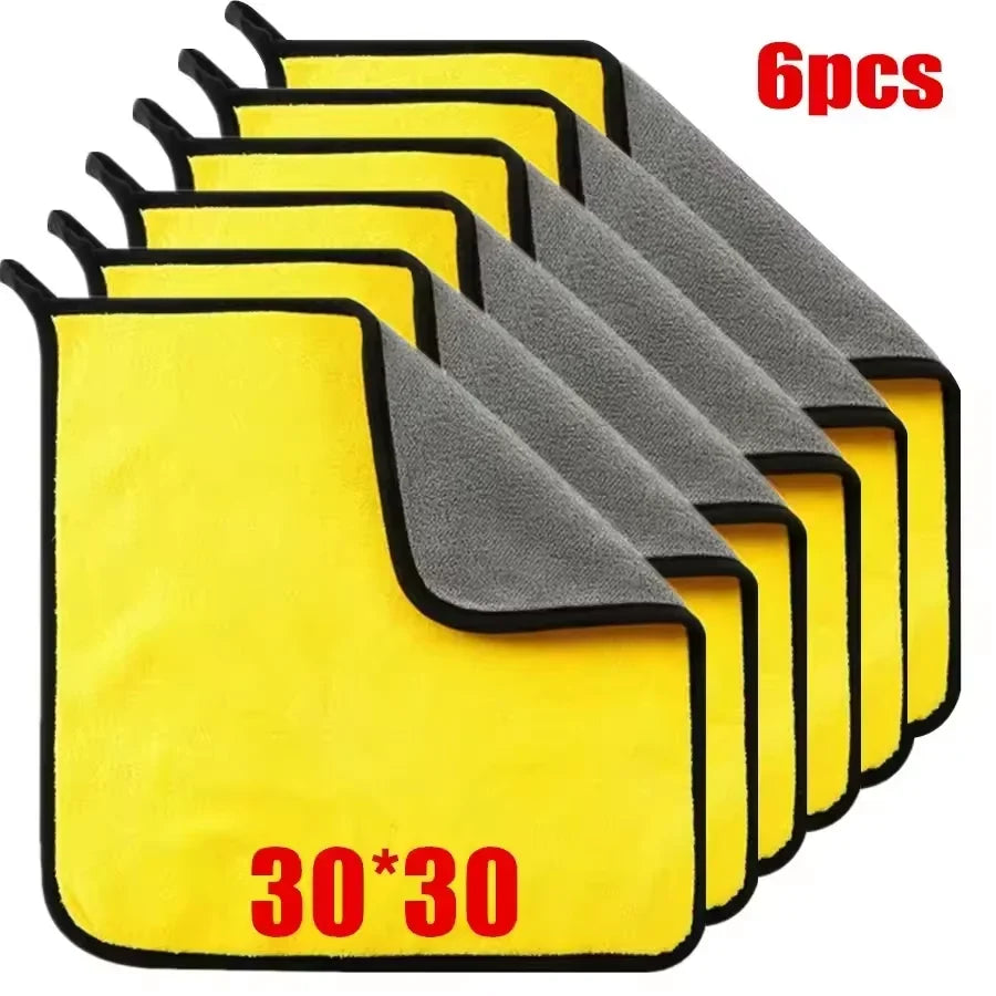 3/5/10Pcs Car Wash Microfiber Towel 30*30CM Car Cleaning Drying Cloth  Care Cloth Car Wash Towel  Kitchen Towel