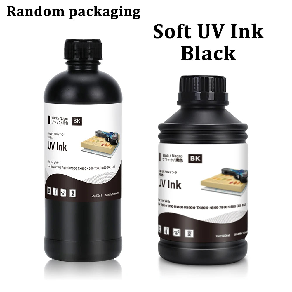 500ml LED UV Ink for Epson All Flat UV Printers For Epson 1390 R1800 R1900 TX800 4800 7880 9880 DX5 DX7 Printer