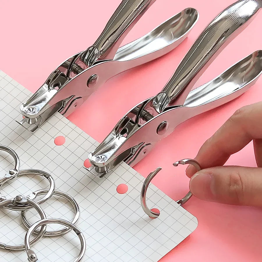 Single Hole Puncher Capacity 6mm Diameter Hole Puncher Hand Paper Cutter Paper for Scrapbooking Tool Home Office School Supplies