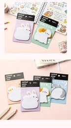 Cute Cartoon Animal Ass Sticky Notes 30Sheets Rabbit Dog Cat Bird Hip Memo Pad Notepads Thick Paper School Office Stationery