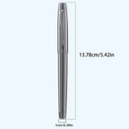 1 Pc Silver Gray High-end Business Fountain Pens, Lridium Pen Tip Medium size 0.5mm.  For School Classroom, Office, Daily Writin