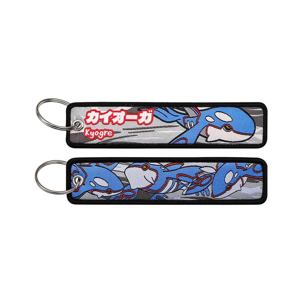 Kawaii Japanese Elf Anime Embroidery Key Fobs Key Tag Motorcycles Cars Backpack Chaveiro Keychain Fashion Keyring Friends Gifts