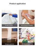 Masking Tape White Color  Sealing Self Adhesive Tape Car Painting Shelter Decoration Paper Tape Waterproof 20m / roll