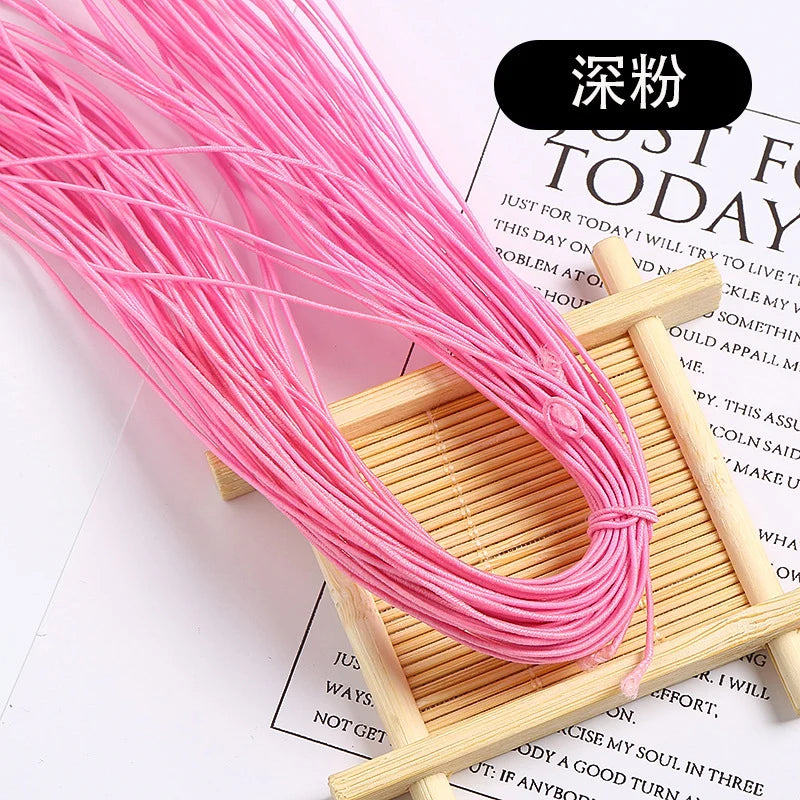 1.5mm Colorful High-Elastic Round Elastic Cord Rope Rubber Band Elastic Spandex Band Trim DIY Sewing Accessories
