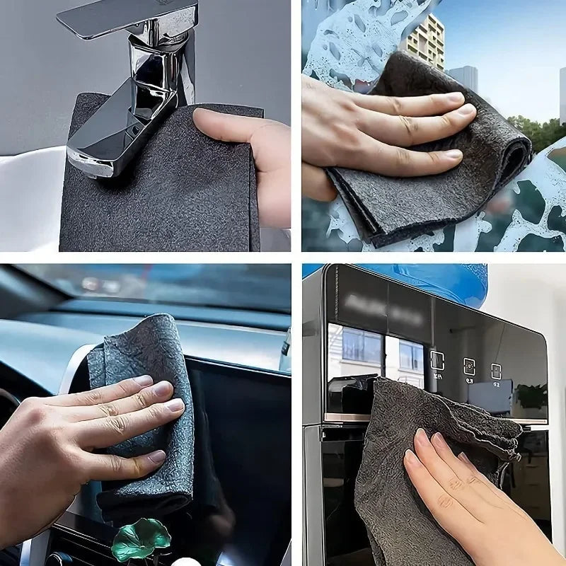 Thickened Magic Cleaning Cloth No Trace Reusable Microfiber Washing Rag Car Window Glass Wipe Towel Kitchen Clean Tool Wholesale