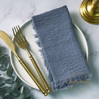 10pcs Napkins 41x41cm Cotton Cloth Gauze Retro Burr Rustic Towel Dining Place Mats Wedding Party Linen Fabric Table Decoration