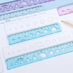 Soft Ruler Set Creative Measure Tool Can Bend Transparent Ruler Students Geometry Math Drawing Stationery School Office Supplies