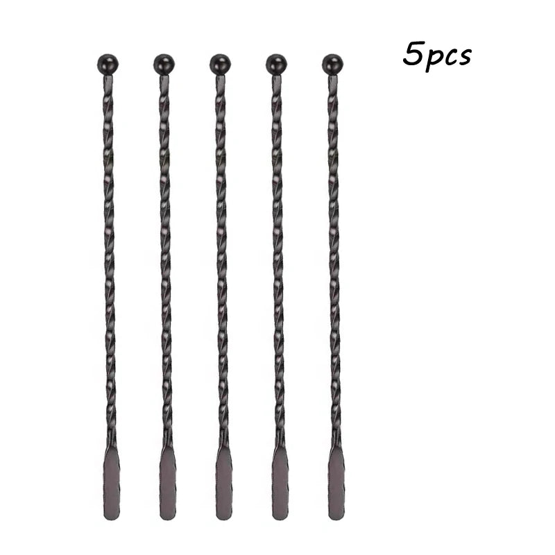 Stainless Steel Cocktail Drink Mixer Bar Stirring Mixing Sticks Muddler Ladle Stirrer Swizzle Sticks Coffee Stirring Sticks