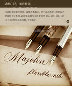 Creative for MAJOHN P136 P137 P138 P139 No.6 Solf Flex Nib Grip Section Fountain Pen Copperplate ES ER Round Body Point Nib