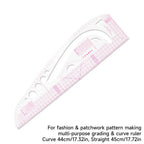 Flexible Clear Metric French Curve Ruler Multipurpose Tailoring Template For Dressmaking Pattern Drafting DIY Sewing Projects