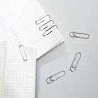 500/300/100/50PCS Metal Silver Paper Clips for Paperwork Stainless Steel Bookmark Paperclips Organizers Office School Supplies