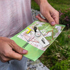 Compass Map Scale Ruler Multifunctional Survival Guiding Tool Folding Drawing waterproof for Outdoor Hiking Camping Survival