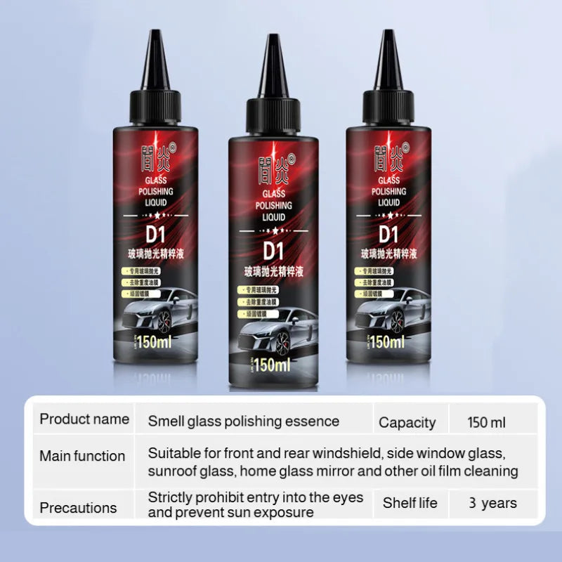 Auto Glass Polishing Liquid Light Scratch Cleaner High Gloss Film Remover Car Body Polish Spray for Windshield Shine Cleaner