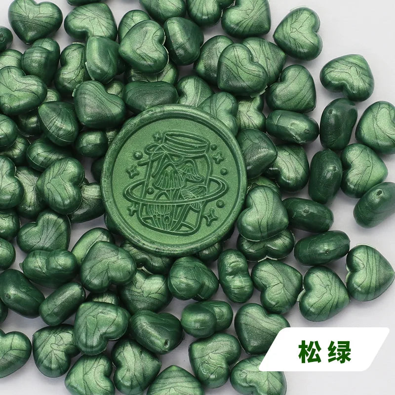 100pcs Heart-Shaped Sealing Wax Beads for Wax Seal Stamp, Great For Embellishment Of Card Envelope, Wedding Invitation