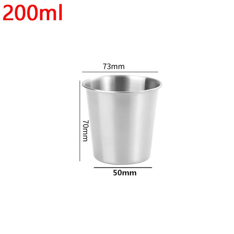 200/300/400/500ml Stainless Steel Beer Cups Household Office Metal Water Drinks Coffee Tumbler Tea Milk Mugs Kitchen Drinkware