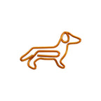 1 Pack Golden Dachshund Paper Clips Cartoon Creative Animal Special-shaped Bookmark Clip Paper Clamps