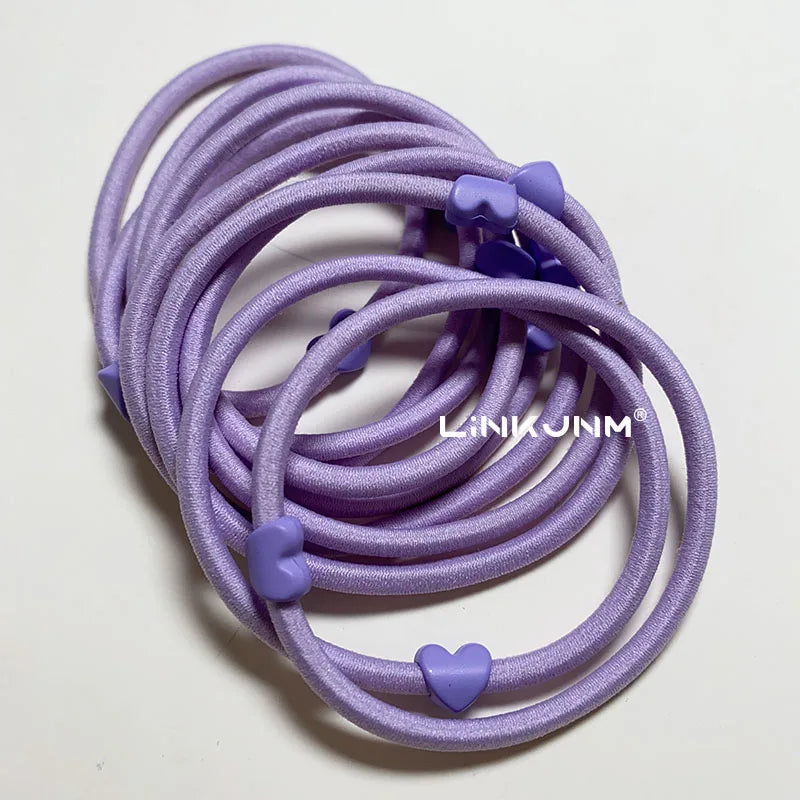 10PCS New Girls Elastic Hair Rubber Bands Kids Headbands Women Hair Tie Hair Gum Ponytail Hair Holders Hair Accessories