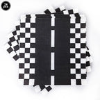 Race Car Theme Tablecloths Black White Checkered Rectangular Plastic Table Cover Racing Car Birthday Party Decorations Supplies