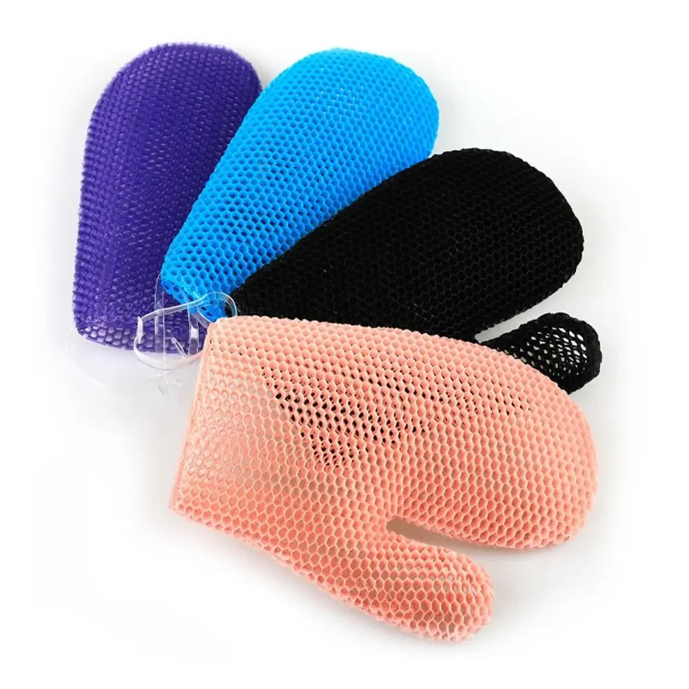 New Honeycomb TPU Exfoliating Shower Glove - Quick-Drying Body Scrubber Sponge for Bathroom