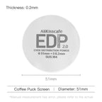 Alikisscafe Espresso Puck Screen 0.2mm Thickness 51mm 53.5mm 58.5mm Reusable Stainless Steel Heat Resistant Mesh Barista Tools